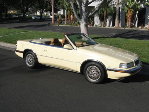 1989 chrysler tc by maserati garaged one owner california car 69k miles