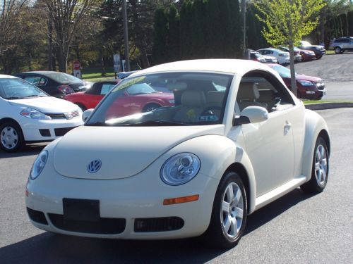 &#039;07 vw beetle, clean carfax, 1 owner, conv, power top, pw, pdl, ac, at