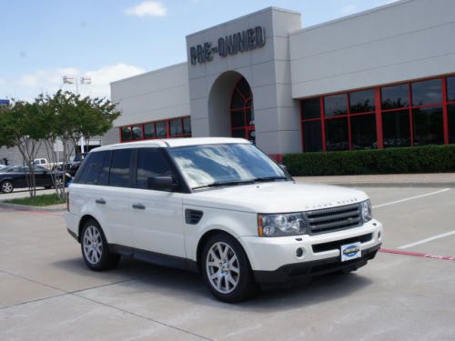 Land rover range rover sport hse 4wd white nav sunroof 4.4l v8 leather auto