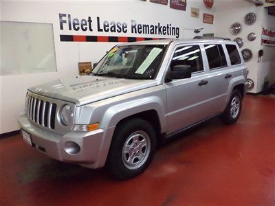 No reserve 2009 jeep patriot sport 4x4, 1 owner off corp.lease