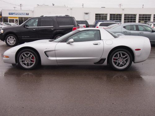 2003 chevrolet corvette z06 silver loaded, 5.7l, heads-up, 405hp, perfect carfax