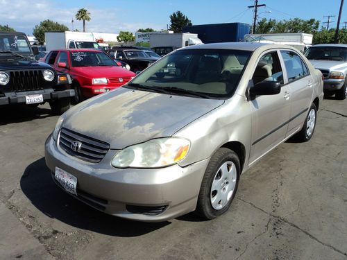 2003 toyota corolla, no reserve