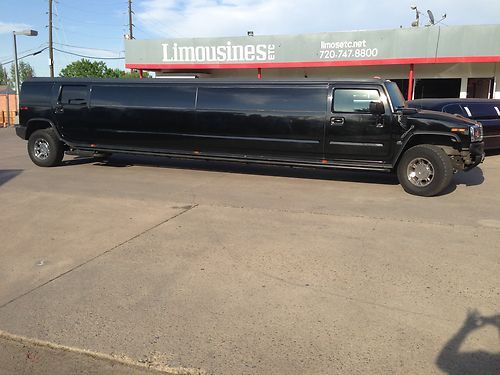 H2 hummer limousine. 20 passenger. black call 720-329-4349