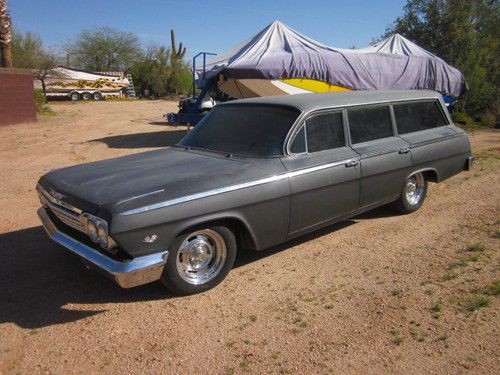 1962 chevrolet bel air 4-dr wagon - very rare - hard to find - solid az wagon -