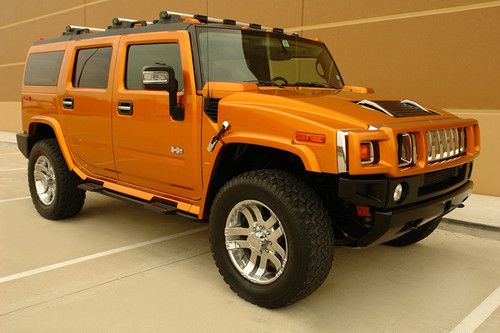 06 hummer h2 limited edition 4wd navigation roof camera two tvs 20" chrome rims