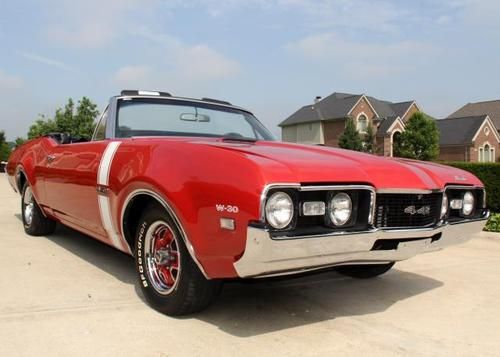 1968 442 clone convertible 455 red black restored wow