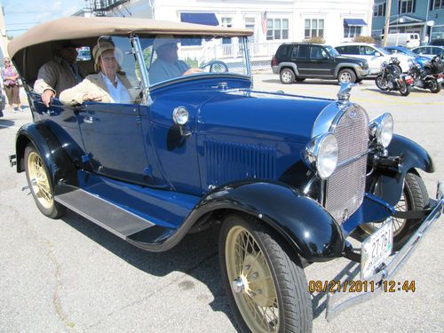1929 ford model a phaeton, best of show, washington blue with black fenders