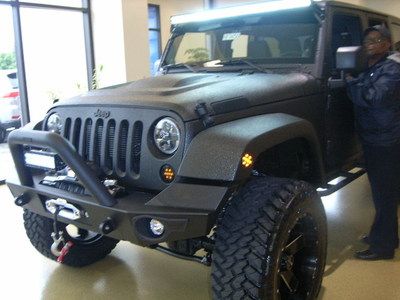 Rhino lined Jeep MUST SEE PICS lifted, light bars wench wheels loaded COOL black, US $62,995.00, image 19