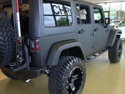 Rhino lined Jeep MUST SEE PICS lifted, light bars wench wheels loaded COOL black, US $62,995.00, image 43