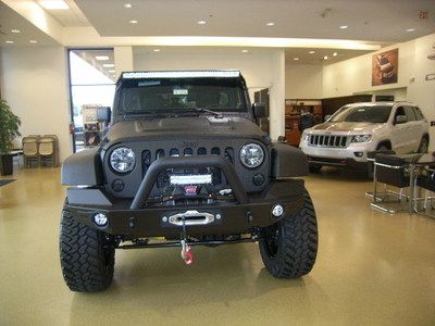 Rhino lined Jeep MUST SEE PICS lifted, light bars wench wheels loaded COOL black, US $62,995.00, image 55