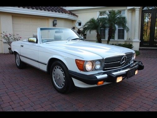 1988 mercedes-benz 560sl convertible low miles both tops leather