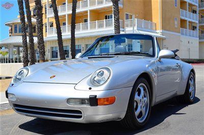 '97 c4 cab, arctic silver, 57k, books &amp; records, cal car from new