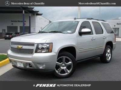 11 tahoe ltz*nav*dvd*leather*41k mls*1 owner*backup cam*2nd row buckets*clean