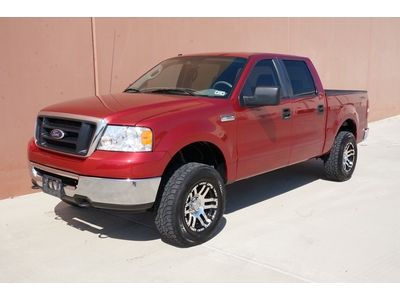 07 ford f150 xlt crew cab 4x4 4.6l leather cd chger bed liner carfax cert!!!!!!!
