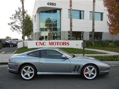 2005 ferrari 575 maranello 575m f1 hgtc handling pkg / titanium / bordeaux