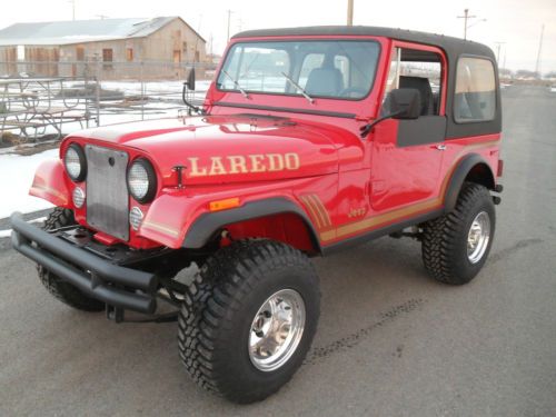 1979 jeep cj7 304 red &amp; black 4x4  xmas auction no reserve