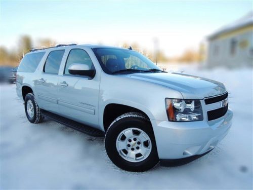 13 chevy suburban 4x4 lt heated black leather roof bose dual dvd 2nd row bench