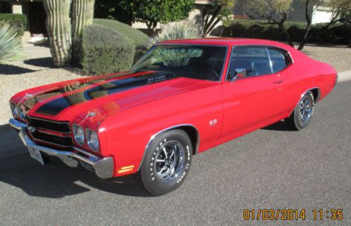 1970 chevelle ls5 ss454 red, 4-speed, born-with engine, diff, docs, road ready