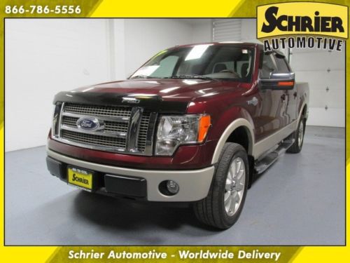 2010 ford f150 king ranch 4x4 red bed liner back up cam sony audio running board