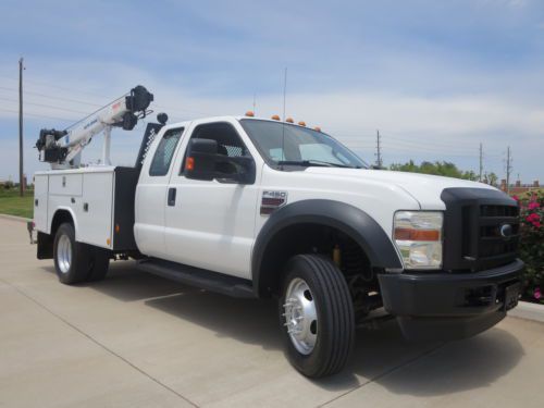 2009 ford f-450 utility service truck with crane ,one owner fully service