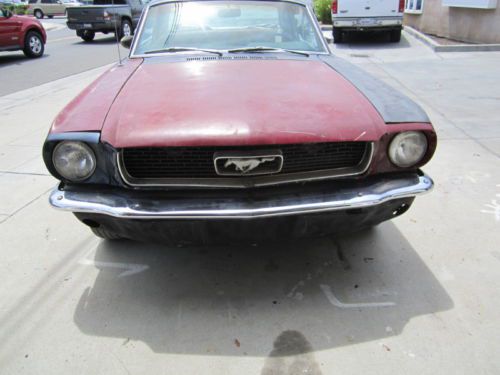 1966 ford mustang coupe project car california black plate