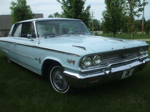 1963  ford galaxy  500xl two door pillarless box top coupe