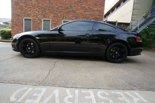 2004 bmw 645 with m6 sport package. black/black glass roof, navigation low miles