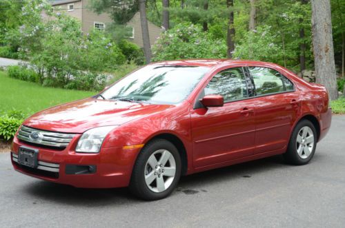 2009 red ford fusion.se v6 6 speed automatic transmission