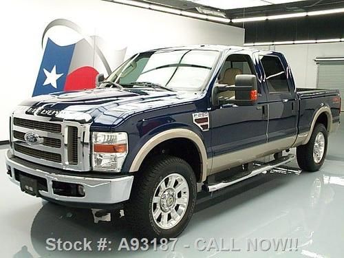 2008 ford f-250 lariat diesel crew 4x4 leather dvd 69k! texas direct auto