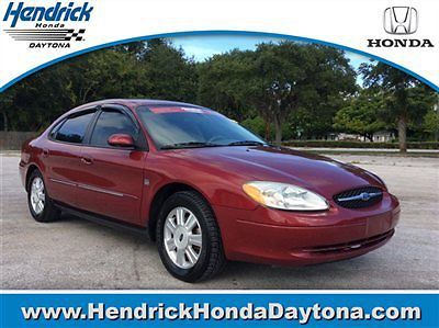 Ford taurus 4dr sedan sel deluxe low miles automatic gasoline 3.0l v6 cyl red