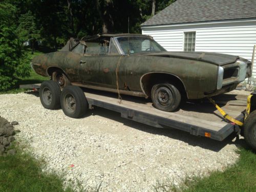 1968 pontiac lemans gto convertible rare one owner project drop top