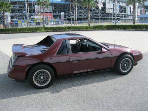 1988 pontiac fiero gt formula, factory t-tops,ruby red original equipment, rare!