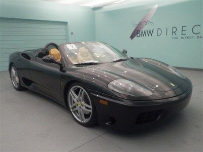 Ferrari 360 spider modena 2003 low mileage 17,983 miles black convertible 3.6l