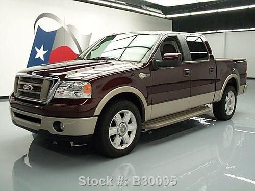 2008 ford f-150 king ranch crew htd leather 20's 25k mi texas direct auto