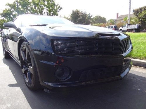 2011 camaro v6 lt rs black on black  20" wheels flowmaster exhaust k&amp;n intake