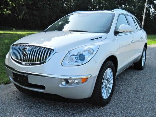09 buick enclave cxl leather white dvd lcd heated seats