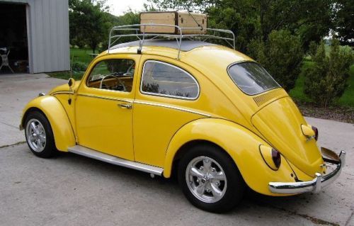 1962 vw beetle bug yellow beauty sunroof resto mod this vw is just too cool