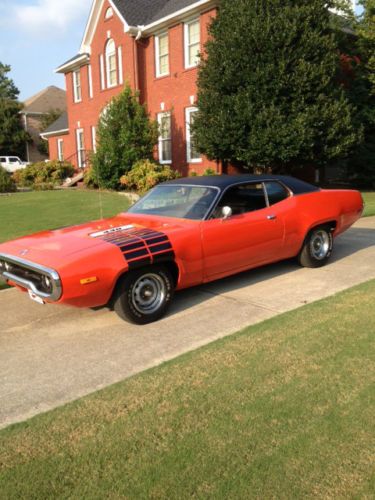 1972 gtx plymouth roadrunner, numbers matching, auto trans,ralley wheels,tor-red