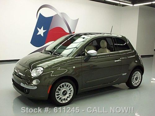 2013 fiat 500 lounge 5-spd sunroof htd leather beats 6k texas direct auto