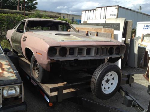 A true 1971 cuda project muscle car with air conditioning (not clone)