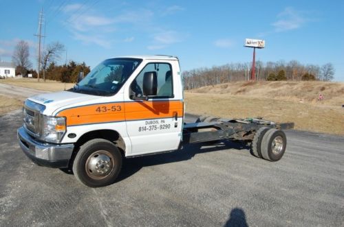 E450 6.0 powerstroke diesel cab &amp; chassis dually make box flatbed 350