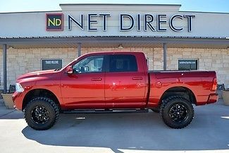 09 red lift 4x4 new 18&#034; wheels 35&#034; tires nav leather net direct auto texas