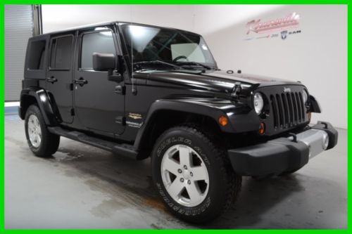 Clean carfax! 80k mi used 2008 black jeep wrangler 4x4 mp3 aux in running boards