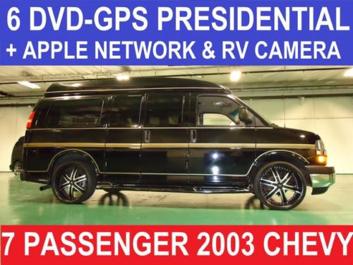 First class presidential, 6dvd, gps,rvc, apple network,custom conversion van