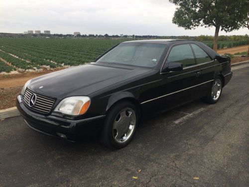 1993 mercedes-benz 600sec coupe 2-door 6.0l v12 - rare classic black on black