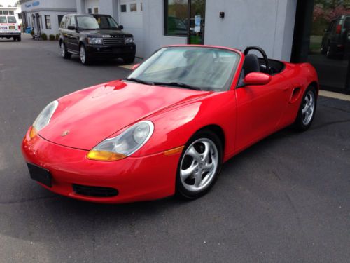 2000 boxster porsche, red over black, very nice clean car, new tires
