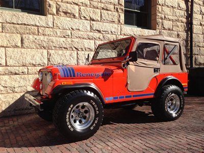 Cj5 renegade wrangler 304 v8 3-speed manual 33" tires lift kit ipod cj7 orange