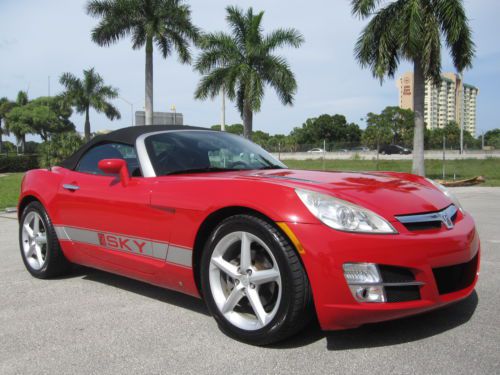 Florida low 50k sky roadster red leather 5 speed manual 18 alloys super nice!