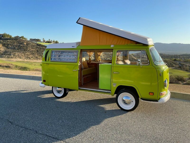 1970 volkswagen bus westfalia poptop camper california bus