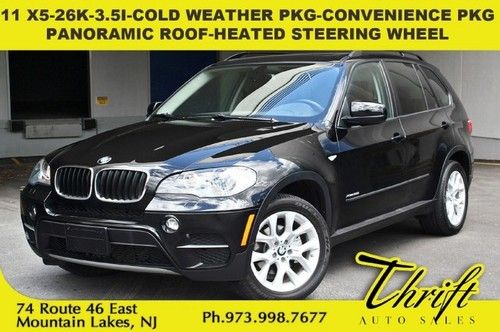 11 bmw x5-26k-3.5i-cold weather pkg-panoramic roof-heated steering wheel
